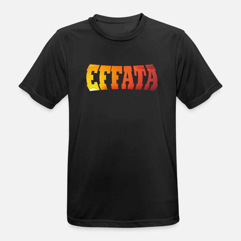 EFFATA - Men's Breathable T-Shirt - black
