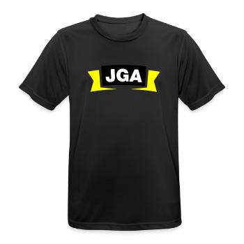 Bachelor Party Emblem / Logo - Men's Breathable T-Shirt - black - Front - AI Model Male 178 light (178cm)