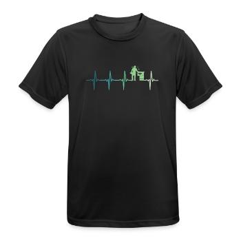 Beekeeper Beekeeper's heartbeat - Men's Breathable T-Shirt - black - Front - AI Model Male 178 light (178cm)