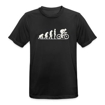 Gravel Bike Evolution - Männer T-Shirt atmungsaktiv - Schwarz - Vorne - AI Model Male 178 light (178cm)