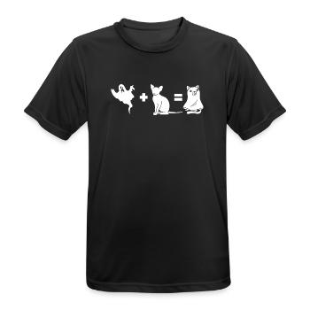 Funny Halloween Dog Ghost Halloween Dog - Männer T-Shirt atmungsaktiv - Schwarz - Vorne - AI Model Male 178 light (178cm)