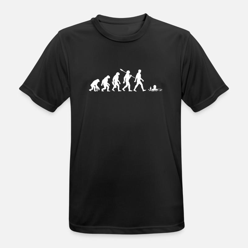 Evolution - Eisbader - Winterbaden - Eisbaden - Männer T-Shirt atmungsaktiv - Schwarz