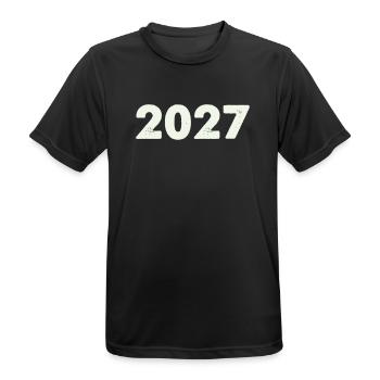 2027 - T-shirt respirant Homme - noir - Devant - AI Model Male 178 light (178cm)