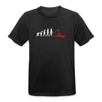Kajak Evolution Kajakfahrer Kajaker Kayak - Männer T-Shirt atmungsaktiv - Schwarz - Vorne - AI Model Male 178 light (178cm)