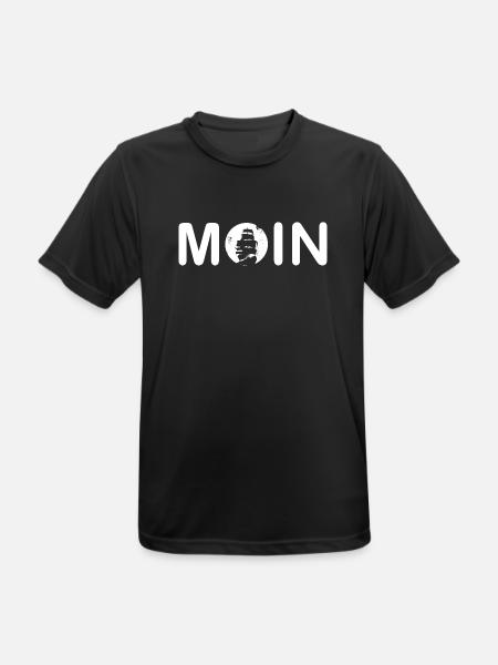 moin Boot hamburg sylt rostock symbol mojn Logo - Männer T-Shirt atmungsaktiv - Schwarz