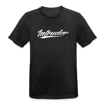 intrus hacker intrus clan sticker ordinateur - T-shirt respirant Homme - noir - Devant - AI Model Male 178 light (178cm)