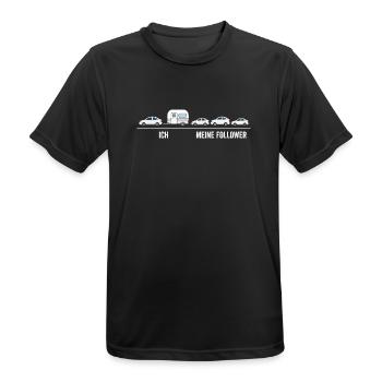Ich meine Follower Karawane - Männer T-Shirt atmungsaktiv - Schwarz - Vorne - AI Model Male 178 light (178cm)