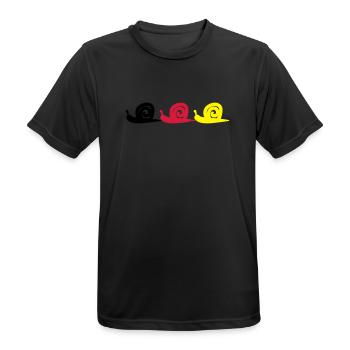 Escargot - T-shirt respirant Homme - noir - Devant - AI Model Male 178 light (178cm)