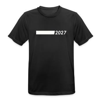 2027 - Männer T-Shirt atmungsaktiv - Schwarz - Vorne - AI Model Male 178 light (178cm)