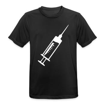 Spritze Arzt Ärztin Krankenpfleger Geschenk  - Männer T-Shirt atmungsaktiv - Schwarz - Vorne - AI Model Male 178 light (178cm)