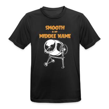 Beton Betonfertiger Betonmischer - Männer T-Shirt atmungsaktiv - Schwarz - Vorne - AI Model Male 178 light (178cm)