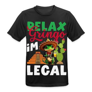 Mexiko Stolz & Heimat Mexikaner Mexico Flagge - Männer T-Shirt atmungsaktiv - Schwarz - Vorne - AI Model Male 178 light (178cm)