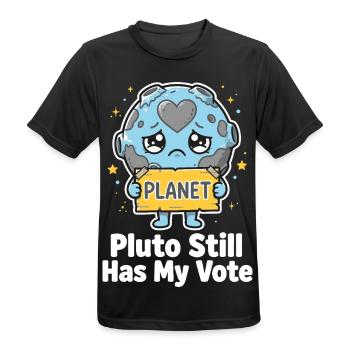 Pluto Still Has My Vote - Men's Breathable T-Shirt - black - Front - AI Model Male 178 light (178cm)