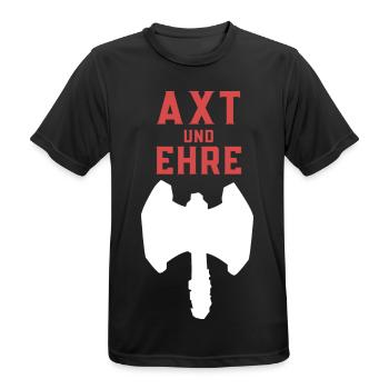 Axt und Ehre - Männer T-Shirt atmungsaktiv - Schwarz - Vorne - AI Model Male 178 light (178cm)