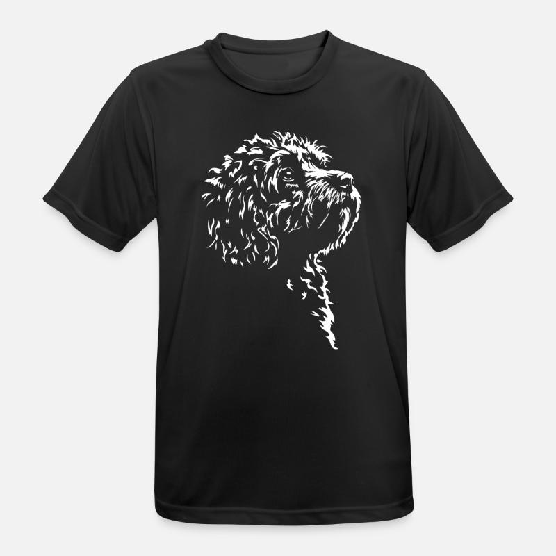 Cavapoo Silhouette Dog Dog Wilsigns - Men's Breathable T-Shirt - black
