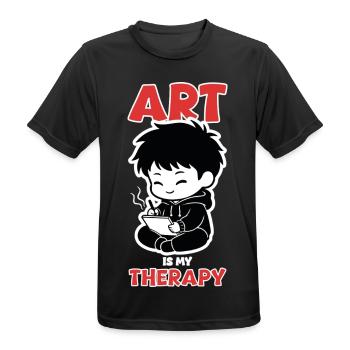 Professional Cloud Tester Manga Zen - T-shirt respirant Homme - noir - Devant - AI Model Male 178 light (178cm)