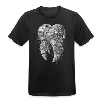 Zahn - Männer T-Shirt atmungsaktiv - Schwarz - Vorne - AI Model Male 178 light (178cm)