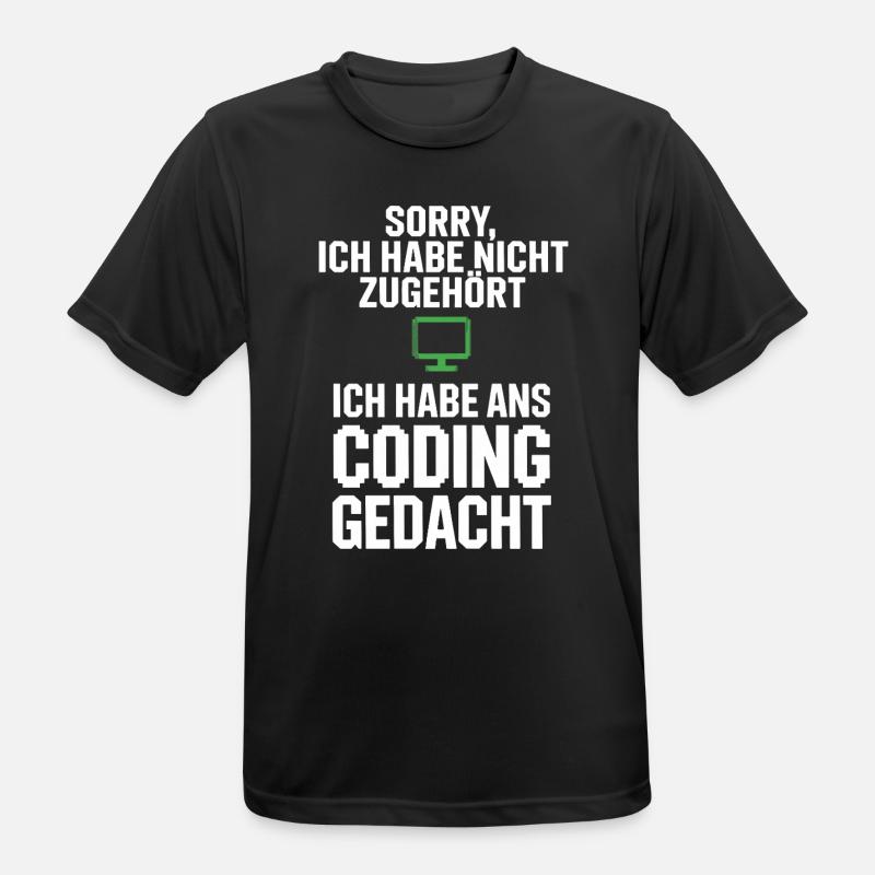 Désolé, j’ai pensé à coder - T-shirt respirant Homme - noir