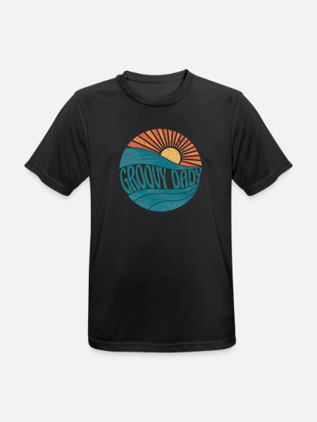 Vintage Retro Groovy Dady - Men's Breathable T-Shirt - black
