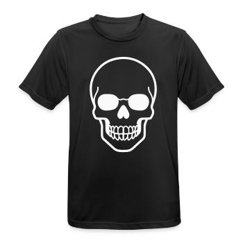 Minimalist skull design - Men's Breathable T-Shirt - black - Front - AI Model Male 178 light (178cm)