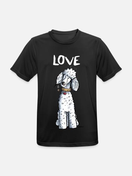I Love Pudel - Männer T-Shirt atmungsaktiv - Schwarz