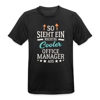 Cool Office Manager Team Leadership Office - Men's Breathable T-Shirt - black - Front - AI Model Male 178 light (178cm)