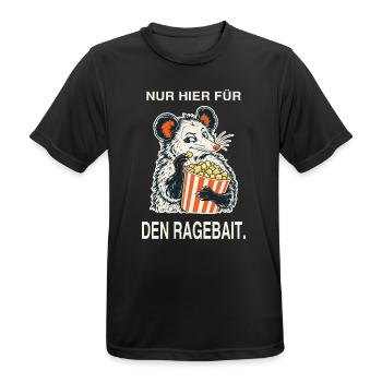 Ragebait Jugendwort 2026 Geschenk Teenager Opossum - Männer T-Shirt atmungsaktiv - Schwarz - Vorne - AI Model Male 178 light (178cm)