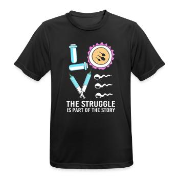 Embryo Transfer Tag Fötus - Männer T-Shirt atmungsaktiv - Schwarz - Vorne - AI Model Male 178 light (178cm)