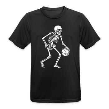 Skeleton Dribbler Basketball - T-shirt respirant Homme - noir - Devant - AI Model Male 178 light (178cm)