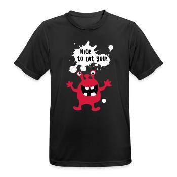 Monster Cool Comics Quotes Funny Fun - Men's Breathable T-Shirt - black - Front - AI Model Male 178 light (178cm)