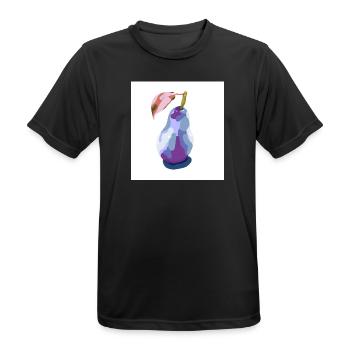 Pear in Pastels Abstract - Men's Breathable T-Shirt - black - Front - AI Model Male 178 light (178cm)