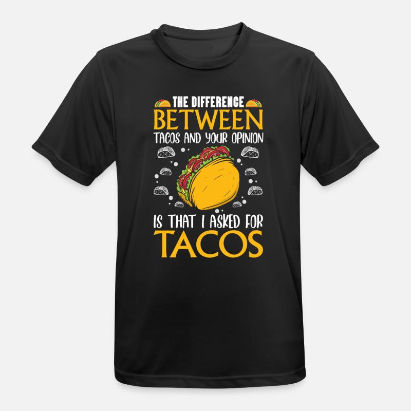 The Difference between tacos - Men's Breathable T-Shirt - black