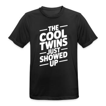 Die coolen Zwillinge sind einfach aufgetaucht - Männer T-Shirt atmungsaktiv - Schwarz - Vorne - AI Model Male 178 light (178cm)