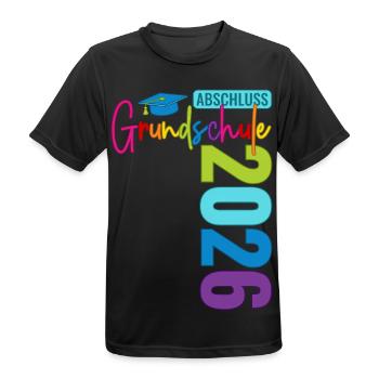 Remise des diplômes de l'école primaire 2026 - T-shirt respirant Homme - noir - Devant - AI Model Male 178 light (178cm)