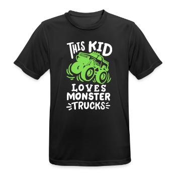 Monstertrucks für Kinder - Männer T-Shirt atmungsaktiv - Schwarz - Vorne - AI Model Male 178 light (178cm)