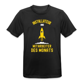 Installer Employee of the Month Installers - Men's Breathable T-Shirt - black - Front - AI Model Male 178 light (178cm)