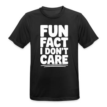 Fun Fact I Don't Care - Men's Breathable T-Shirt - black - Front - AI Model Male 178 light (178cm)