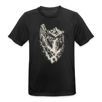 Klettern Alpinklettern Kletterer Geschenk - Männer T-Shirt atmungsaktiv - Schwarz - Vorne - AI Model Male 178 light (178cm)