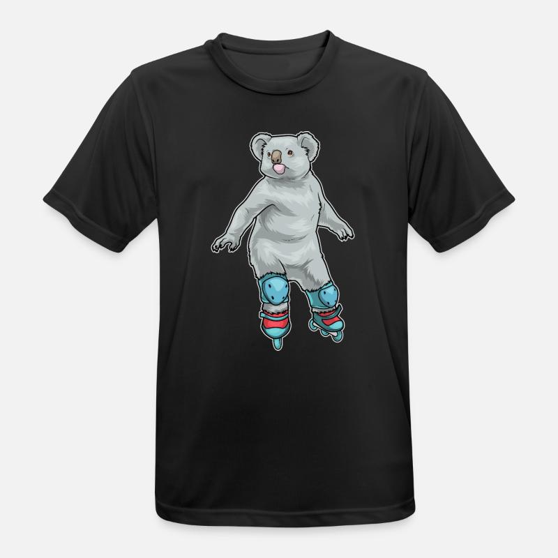 Koala Inline skating Inline skates - Männer T-Shirt atmungsaktiv - Schwarz