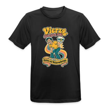 Vierzg Jahrgang 1987 Rücken - Männer T-Shirt atmungsaktiv - Schwarz - Vorne - AI Model Male 178 light (178cm)