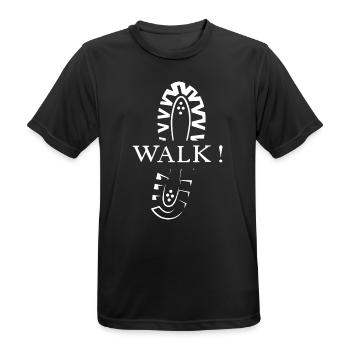 icône de chaussure de course impression de chaussure nature runner icône - T-shirt respirant Homme - noir - Devant - AI Model Male 178 light (178cm)