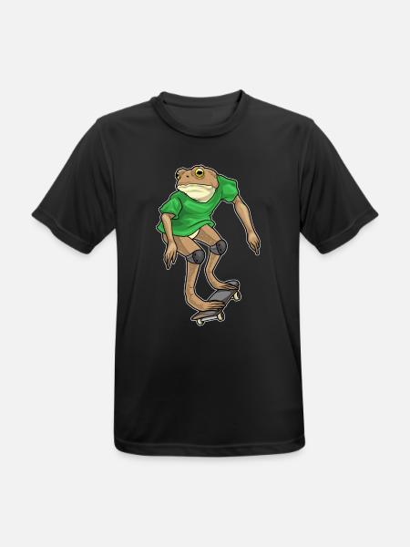 Frog Skater Skateboard - Men's Breathable T-Shirt - black