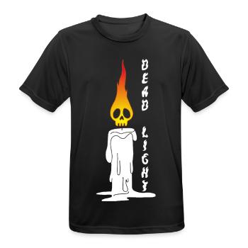 Dead Light - Männer T-Shirt atmungsaktiv - Schwarz - Vorne - AI Model Male 178 light (178cm)