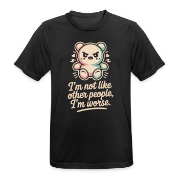 Je ne suis pas comme les autres, je suis pire Frech Gothic - T-shirt respirant Homme - noir - Devant - AI Model Male 178 light (178cm)