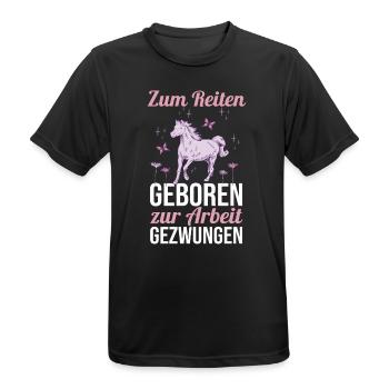 Reiten Pferdeliebhaber Reiterhof Pferde - Männer T-Shirt atmungsaktiv - Schwarz - Vorne - AI Model Male 178 light (178cm)