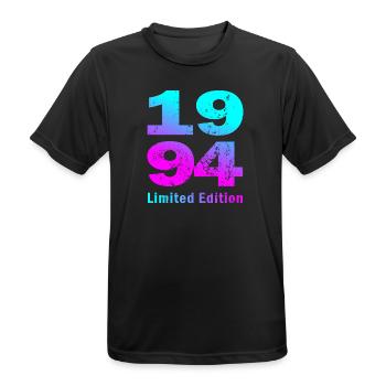 Birthday, born in 1994 limited edition - Men's Breathable T-Shirt - black - Front - AI Model Male 178 light (178cm)