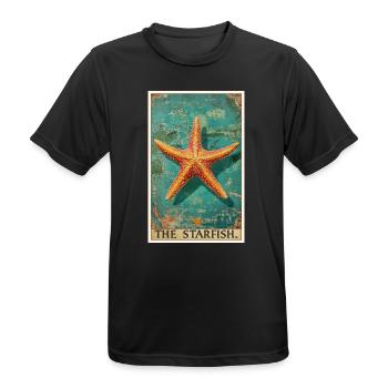 Étoile de mer Étoile de mer - T-shirt respirant Homme - noir - Devant - AI Model Male 178 light (178cm)