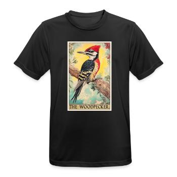 Spechte Specht - Männer T-Shirt atmungsaktiv - Schwarz - Vorne - AI Model Male 178 light (178cm)
