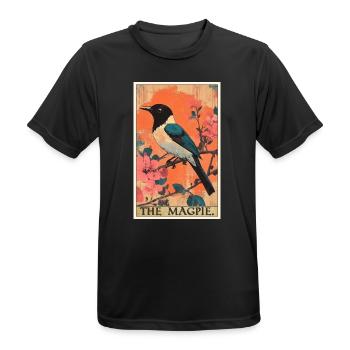 Magpies Magpie - Men's Breathable T-Shirt - black - Front - AI Model Male 178 light (178cm)