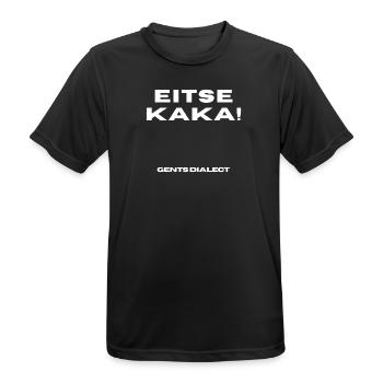 Gents_Dialect_T-shirt_Belgische_Streetwear - T-shirt respirant Homme - noir - Devant - AI Model Male 178 light (178cm)